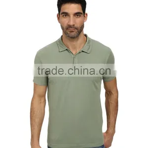 Custom High Quality Mens High Quality Stiff Collar Grey Cotton Polo Shirts thumbnail-1