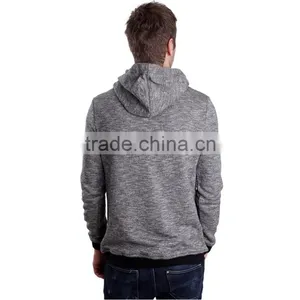 Blank Custom Hoodie High Neck Grey Hoody Korean Fashion Hoodies thumbnail-3