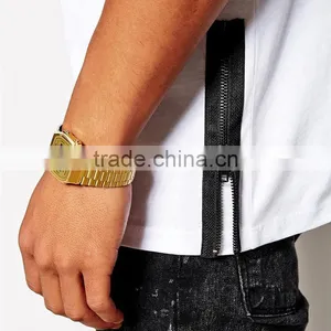 Extended Longline T-Shirt With Side Zips thumbnail-3