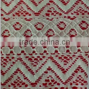 R&H New Product In China Narrow Lace Trim Floral Embroidery 100% Cotton Lace Trim thumbnail-4