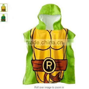 Kids Hooded Towel Poncho Beach Towel With Pattern thumbnail-1