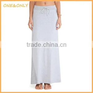 Mature Girl Long Cotton Maxi Skirt thumbnail-1