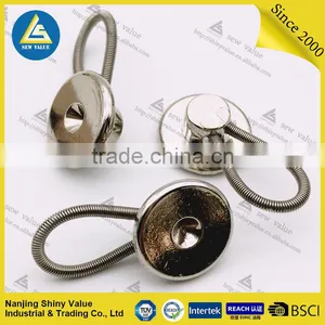 Wholesale Removable Metal Jeans/waistband / Shirt Button Extender With Elastic thumbnail-1