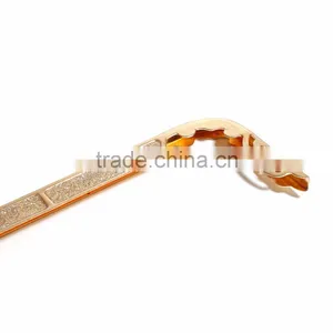 Iron Based Alloy Kiss Clasp Purse Frame Silver Gold Plated Glitter 21cm(8 2/8") x 5.4cm(2 1/8"), 1 Piece thumbnail-2