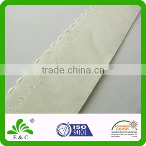 White 5cm Woven Elastic Tape With Scallop Edge thumbnail-1