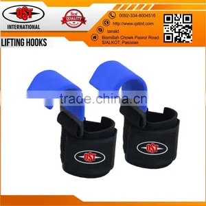 Weight Lifting Training Gym Hook Grips Straps Gloves Wrist Support Lift thumbnail-1