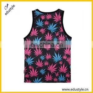 Hot Selling 100% Polyester Mesh Tank Top Men Gym Custom thumbnail-2