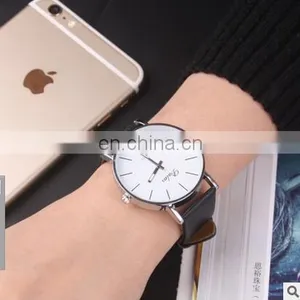 Big Dial Transparent Hollow Skeleton Simple Wristwatch Women Watches Fashion Casual Leather Couple Table Dress Watch thumbnail-5