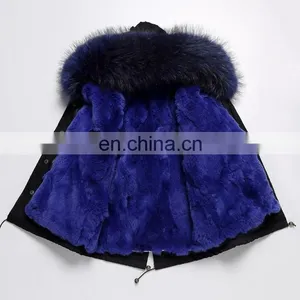2016 Hot Sale Children Clothing Latest Korean Style Kids Coat With Raccoon Fur Hood and Rabbit Fur Lining thumbnail-4