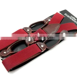2017 Best Quality Leather Mens Suspenders Button Suspenders thumbnail-2