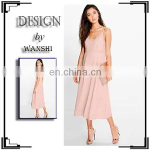 Latest Sweet Pink Prom Dress Fashion Lace and Chiffon Women Dresses thumbnail-1