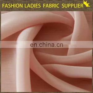 New Fancy Polyester Textile Women Dress Chiffon Solid Skin Color Chiffon Fabric thumbnail-2