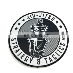 Cheap Custom T-shirt Satin Fabric Wash Garment Woven Patch thumbnail-1