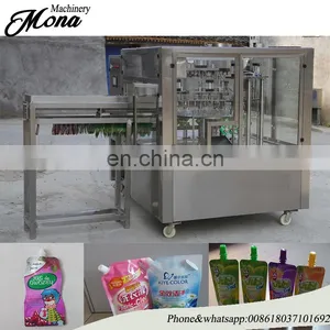 Liquid Detergent Doypack Spout Pouch Filling Packing Machine/Jelly/Milk Pouch Capping Machine thumbnail-1