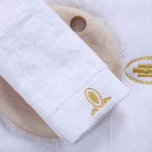 Eliya 5 Star White Terry 100% Cotton Hotel Bath Towels+high Absorbed Bath Linen White Towel for Hotel thumbnail-1