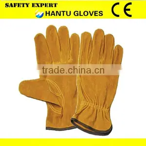 Top Quality Full Palm EN388 Leather Work Glove Safety Glove thumbnail-2