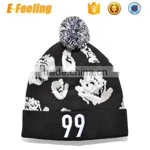 2016 Fashion Custom Bulk Beanie With Pom thumbnail-4