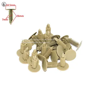 17mm-24.5mm Head Diameter Golden Push-type Fastener Plastic Auto Card Buckle thumbnail-3