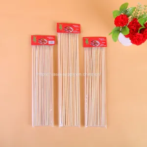Bamboo Round Skewer 20cm Dia:2.5mm, 3.0mm, 4.0mm,5.0mm,6.0mm Disposable Round BBQ Bamboo Stick thumbnail-1