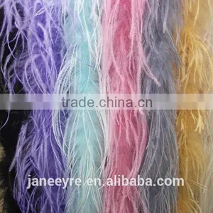 New Style Fashion Mix Colors 200cm Ostrich Feather Boa For Decorate thumbnail-1