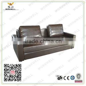 WorkWell Most Popular pu Black Leather Sofa Bed Kw-Fu67 thumbnail-1