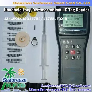 Handheld Long Distance Animal ID Tag Reader, 134.2KHz, ISO11784/11785, FDX-B thumbnail-1