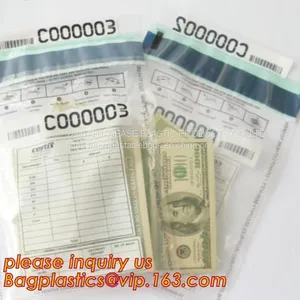 Tamper Evidence Bags With Barcode And Serial Number Bank Money Coin Deposit Change Security Bags thumbnail-4