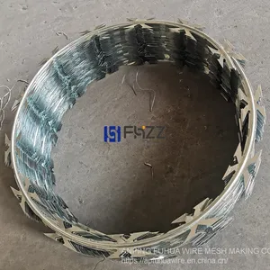 High Security Galvanized Concertina Barb CBT-60 45cm Diameter Galvanized Razor Wire thumbnail-3