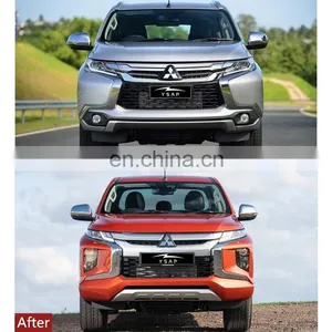 High Quality Auto Parts Accessories Facelift Body Kit Bumper Head Lamp Grille for 16-19 Pajero Sport Upgrade to 2020 Kit Montero thumbnail-3