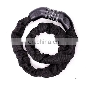 1m Long Safety 5 Digital Code Anti-Theft Motorcycle Bicycle Chain Lock thumbnail-2