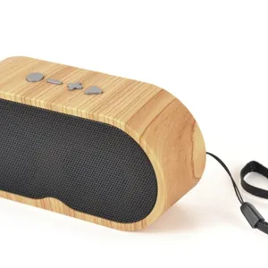 Wood Grain Bluetooth Speaker Retro Mini Card Radio Creative Gift Logo Brand Audio Factory thumbnail-3