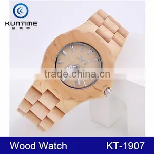 2015 Wholesale Wood Watch Vogue Wrist Wooden Watch for Men and Women With Customized Logo thumbnail-6