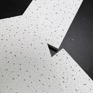 Acoustic Mineral Wool Panel White Color Mineral Fiber Suspended Office Ceiling Tile thumbnail-5