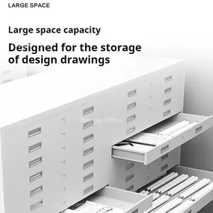Architectural Storage Cabinets BP-A364 | High-Capacity Double Tracks | 1300mm Wide A0 Plan Storage for Civil & Mechanical Engineering thumbnail-4