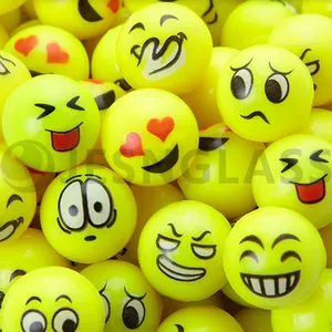 Factory Wholesale Various Design High Bouncy Ball Emoji Bouncy Toy Rubber Balls thumbnail-3