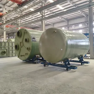 Custom FRP/GRP Storage Tank, Fiberglass Reinforced Plastic Vertical/Horizontal Tank for Chemical/Water Treatment, Corrosion Resistant, 1000L-100000L thumbnail-1
