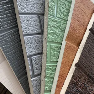 2024 Hot Selling Decorative Exterior Wall Cladding Panel PU Sandwich Panel Flame Retardant Wall Panel thumbnail-5
