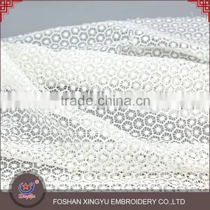 High Quality Wholesale Custom Fashion Pure White Stock Lot Embroidery Fabric for Garment Embroidery Design thumbnail-3