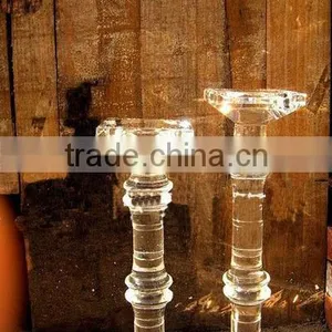 Roman Metal Ornamental Engraving Crystal Candlestick thumbnail-1