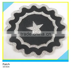 Heat Transfer Rhinestone Decals Dog Design Rhinestone Horse Hair Patch 15.5x16.5cm thumbnail-6