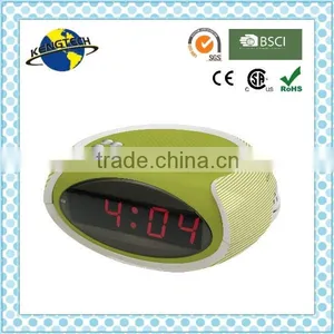 Cheap Item Oval Shape AM FM PLL Alarm Clock Radio thumbnail-1