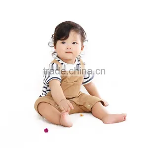 100% Cotton British Style Kids Romper Suit Stripe Gallus Infant Romper Toddlers Clothing Newborn Baby Romper thumbnail-2