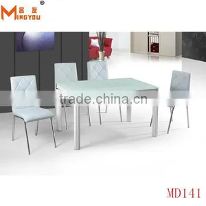 Dining Room Furniture Metal Glass Dining Table and Chair thumbnail-1