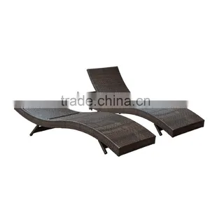 Rattan Outdoor Deck Chair Beach Wicker Lounge Chair Rattan Deck Chair thumbnail-4