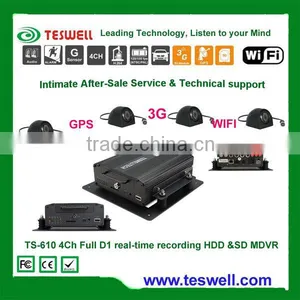 Teswell 4ch HDD Mdvr Economical 3G WIFI GPS h 264 Dvr Mdvr thumbnail-1