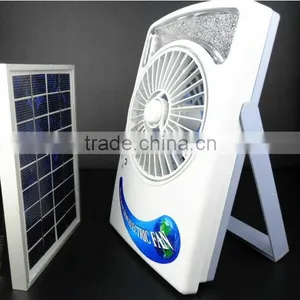 Solar Fans,solar Fan,solar Rechargeable Emergency Cooling Fan With Battery and LED Light thumbnail-1