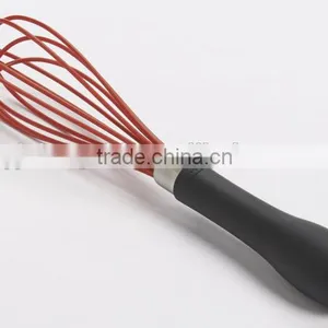 Hot Sale FDA and LFGB Silicone Whisk Silicone Kitchen Utensils for Blending, Whisking, Beating & Stirring thumbnail-5