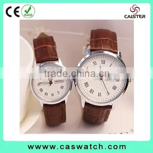 Classic Roman Numerals Couple Watch, Luxury Quality Japan Movement Watch, Water Resistant Stainless Steel Back Watch on thumbnail-1