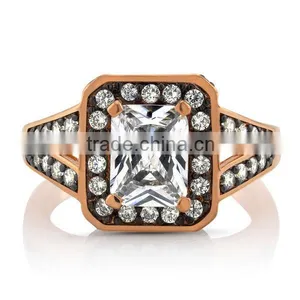 Beautiful Design S925 Sterling Silver White Stone Engagement Ring for Women thumbnail-3