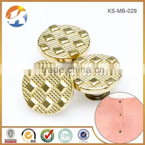 Fashion Embossed Logo Gold Jean Jacket Buttons thumbnail-3